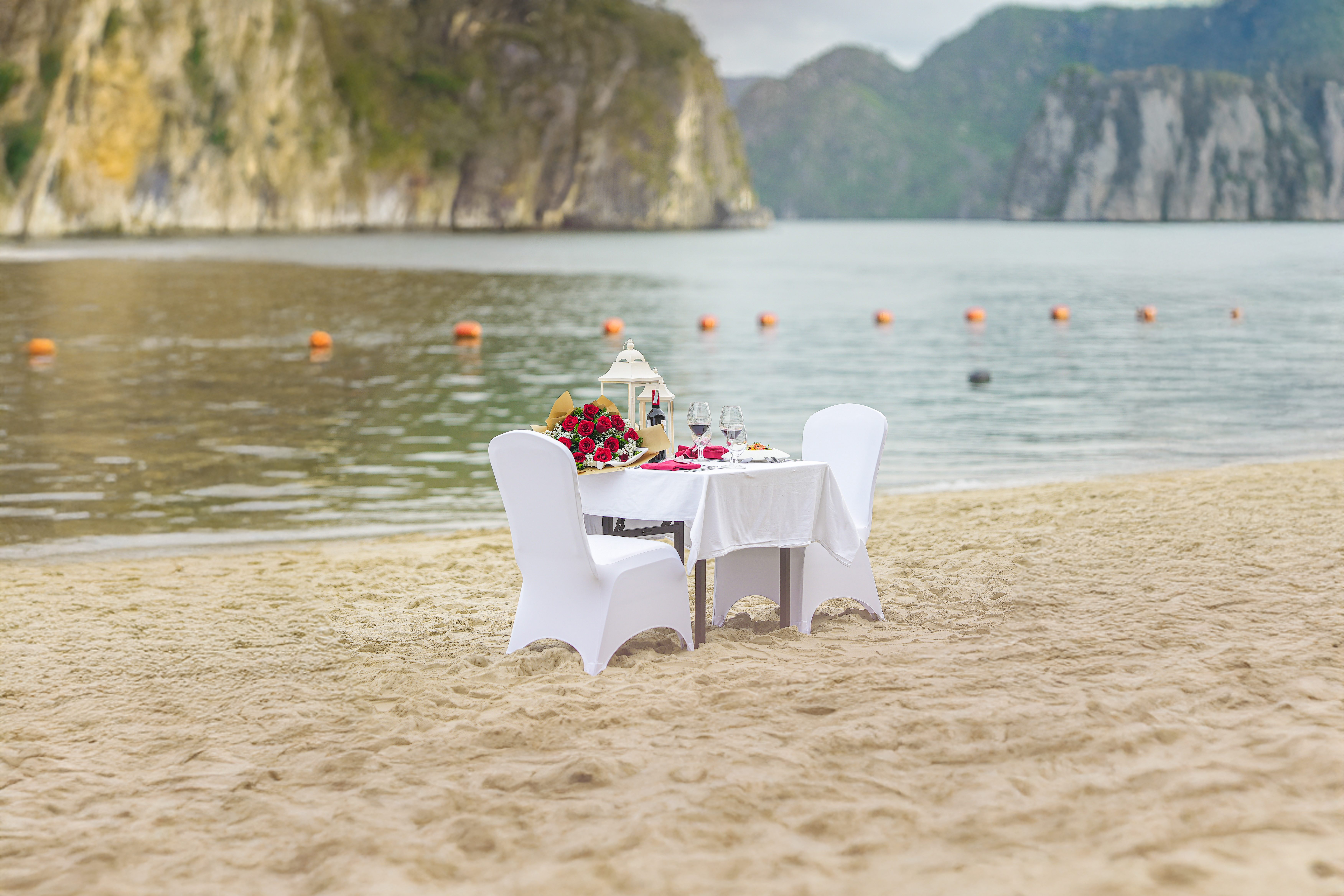 Dinner on the beach - Sea Stars Cruise Ha Long 